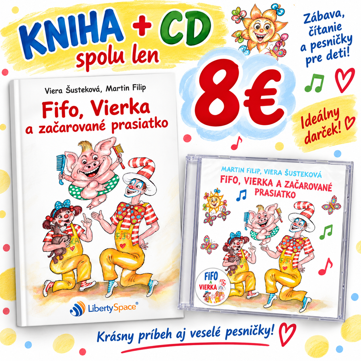 Kniha CD Fifo Vierka a začarované prasiatko